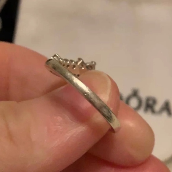Pandora Sparkling Wishbone Ring Size 7.5 (56) - Picture 12 of 14